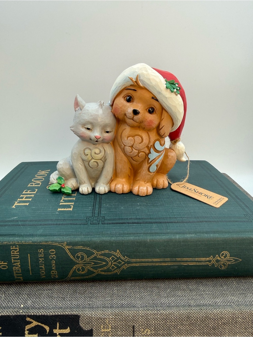 Jim Shore Heartwood Creek Fur The Love Of Christmas Cat And Dog (no box)